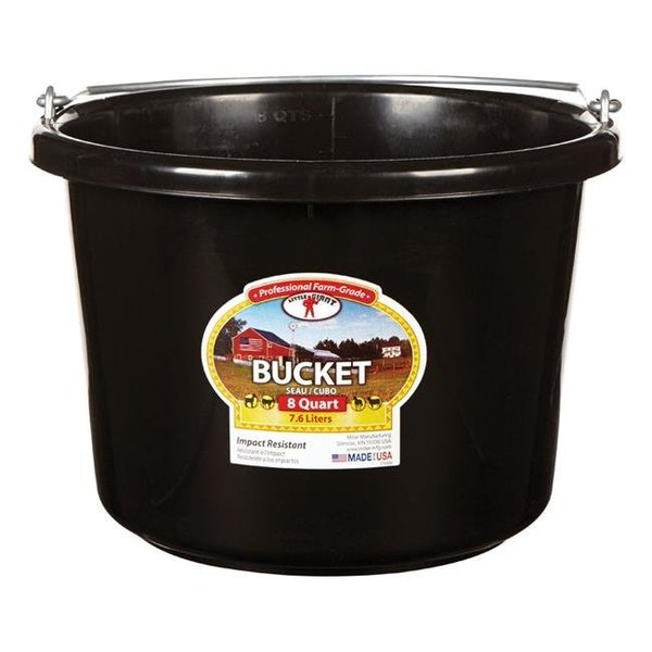 Little Giant Little Giant 7404049 8 qt. Round Plastic Bucket - Black 7404049